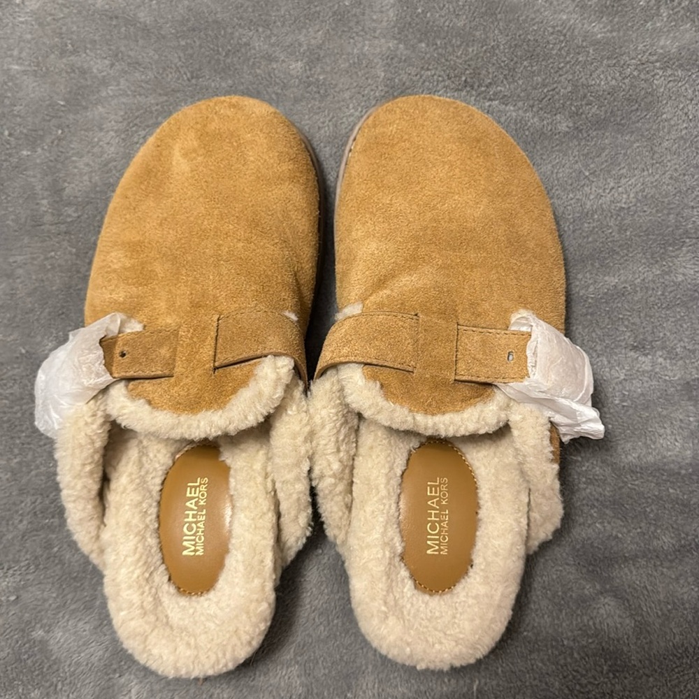 NWOT Michael Kors suede clog mules